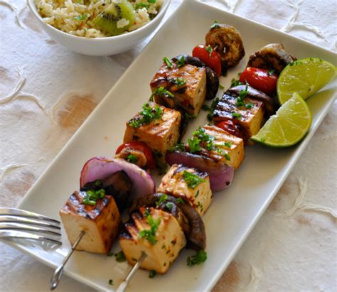 grilled-tofu-vegetable-shish-kebab-with-cold-rice image