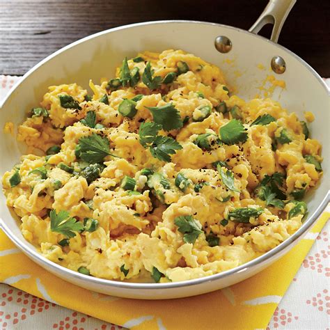 soft-scrambled-eggs-with-asparagus-recipe-myrecipes image