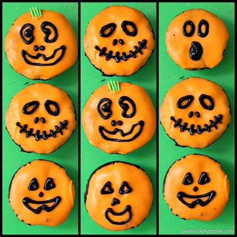 jack-o-lantern-pumpkin-brownie-bites-persnickety image