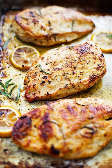 easy-healthy-baked-lemon-chicken-creme-de-la-crumb image