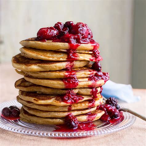 whole-grain-buttermilk-pancakes-recipe-eatingwell image