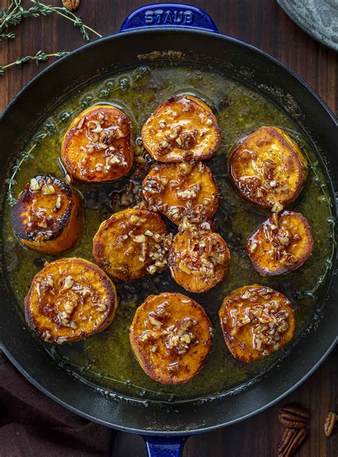 fondant-sweet-potatoes-with-bourbon-pecan-glaze image