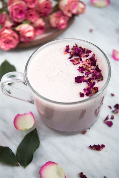raspberry-rose-latte-for-stress-relief-and image