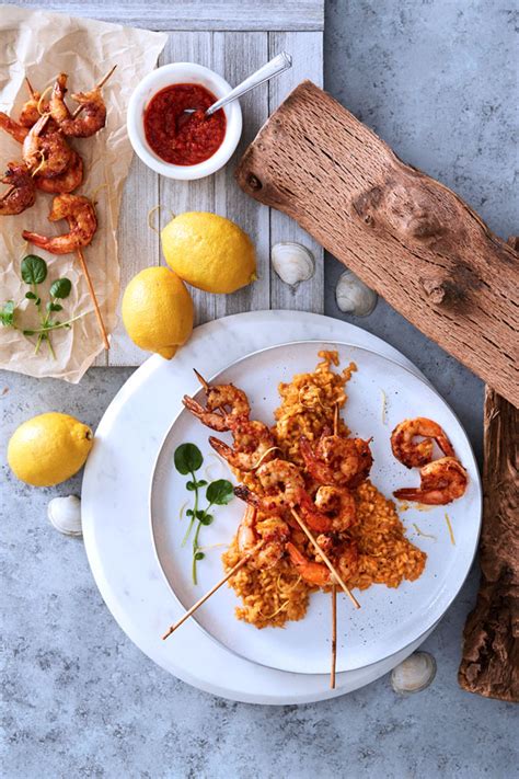 creamy-risotto-with-spicy-pesto-shrimp-and-mascarpone image