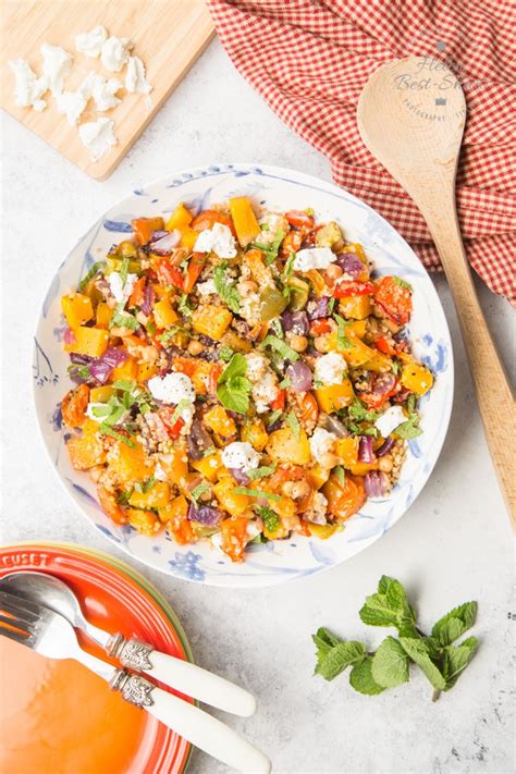grain-salad-with-roasted-vegetables-and-goats-cheese image