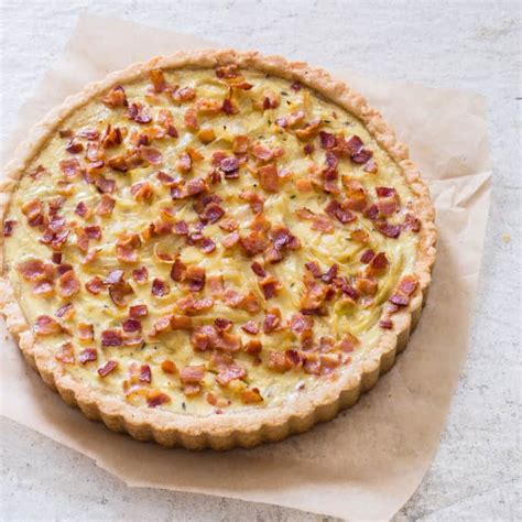 french-onion-and-bacon-tart-americas-test-kitchen image