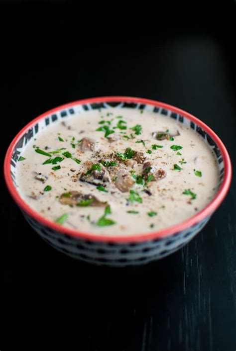 creamy-mushroom-soup-with-sherry-salt-lavender image