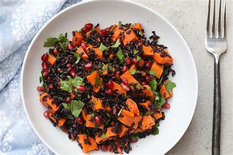 black-rice-salad-w-sweet-potatoes-and-pomagranate image