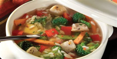 chunky-chicken-vegetable-soup-with-rice-minute-rice image