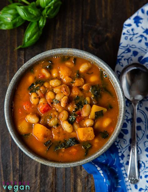 white-bean-stew-with-winter-squash-and-kale image
