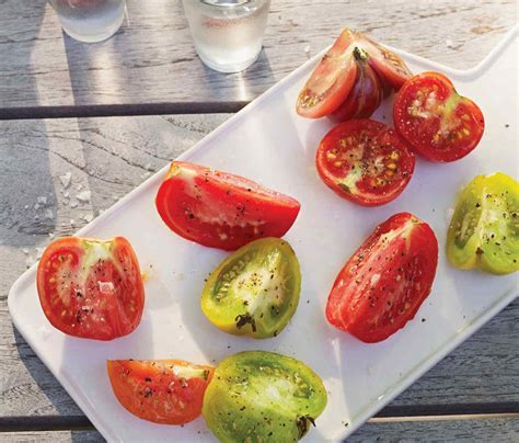 tomato-wedges-with-sea-salt-pepper-and-chilled-vodka image