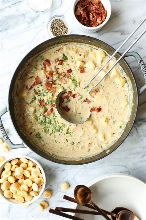 easy-clam-chowder-damn-delicious image