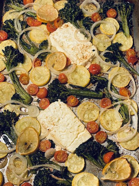 sheet-pan-baked-feta-with-broccolini-yellow-squash image