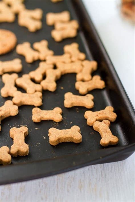 homemade-peanut-butter-dog-treats-eating-bird-food image