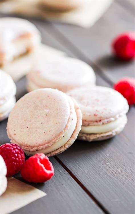 healthy-raspberry-french-macarons-recipe-low image