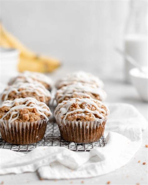 glazed-banana-streusel-muffins-food-duchess image