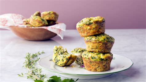 herb-and-goat-cheese-crustless-quiches-delicious image