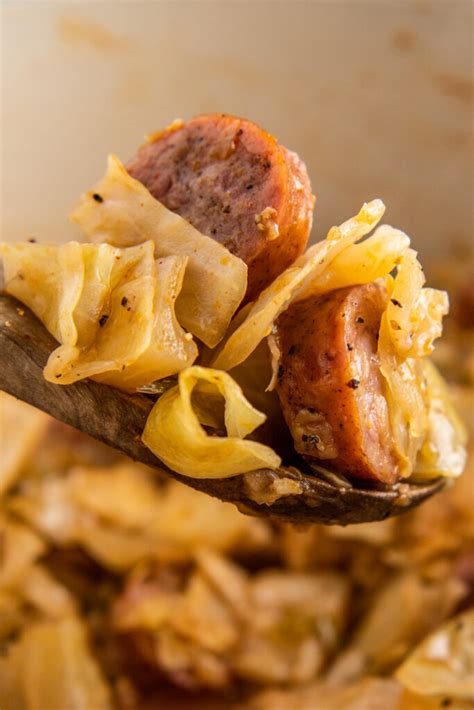easy-fried-cabbage-and-sausage-recipe-easy-dinner-ideas image