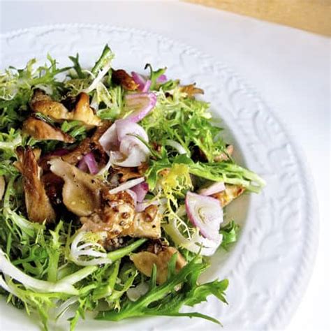 sauteed-frisee-and-oyster-mushroom-salad-pickled image
