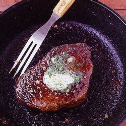 pan-seared-bison-tenderloin-with-herb-butter-saveur image