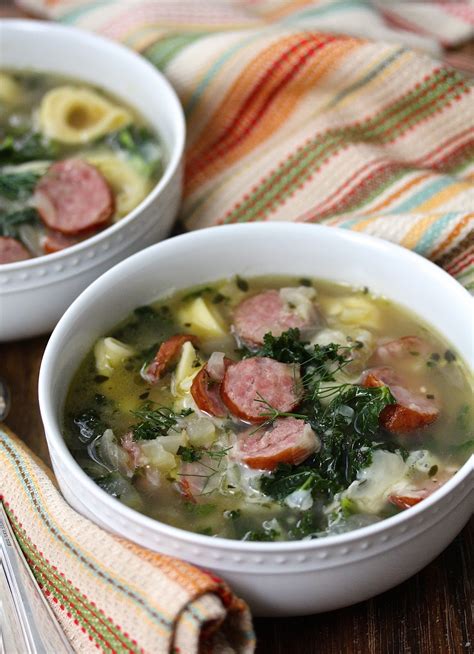 cheese-tortellini-soup-with-kielbasa-kale-and-cannellini image