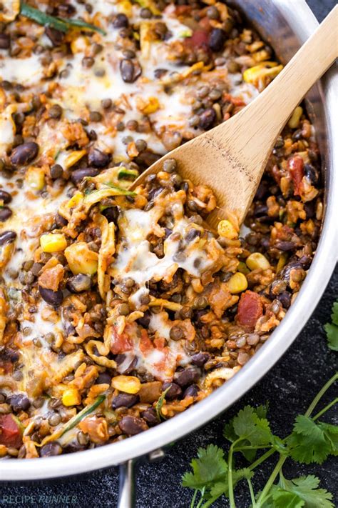 one-pot-cheesy-mexican-lentils-black-beans image