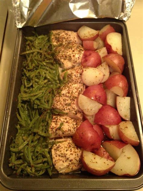 baked-chicken-green-beans-and-red-potatoes-bigoven image