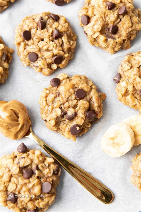 peanut-butter-banana-oatmeal-cookies-healthy image