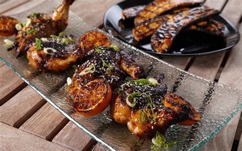 tangerine-teriyaki-chicken-with-grilled-plantains image