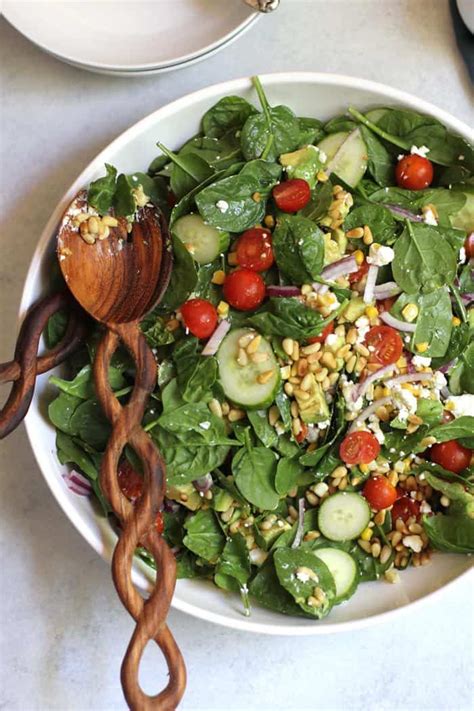spinach-salad-with-avocado-and-goat-cheese-suebee image