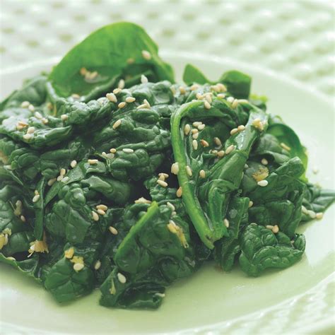 sauteed-spinach-with-toasted-sesame-oil-eatingwell image