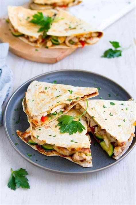 hoisin-chicken-quesadillas-with-veggies-easy-dinner image
