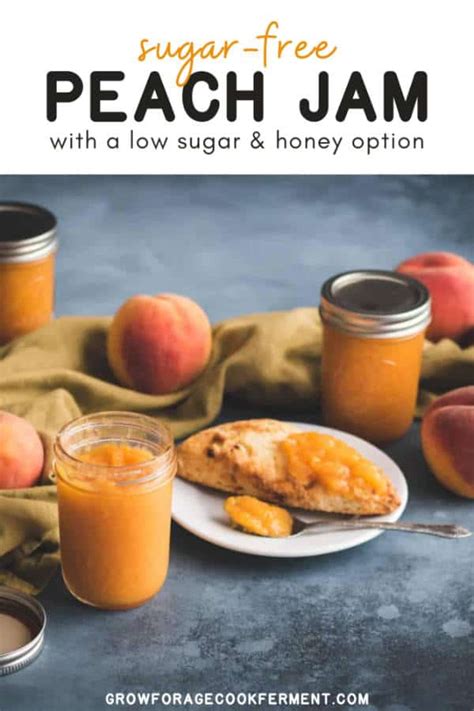 no-sugar-peach-jam-canning-recipe-low-sugar-or image