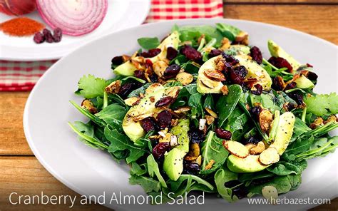 cranberry-and-almond-salad-herbazest image