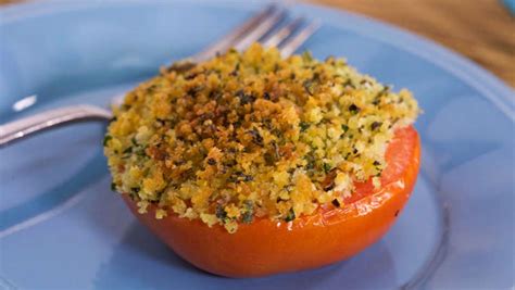 herb-crusted-beefsteak-tomatoes-recipe-rachael-ray image