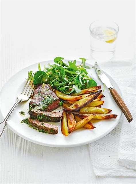 steak-frites-with-herb-butter-recipe-delicious-magazine image