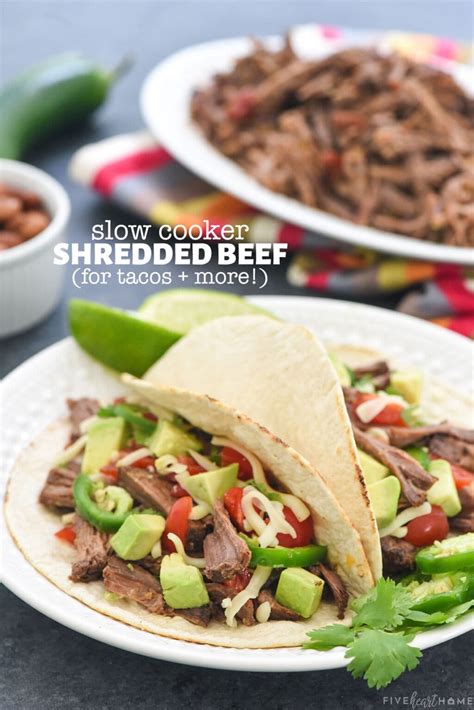 easy-slow-cooker-shredded-beef-fivehearthome image