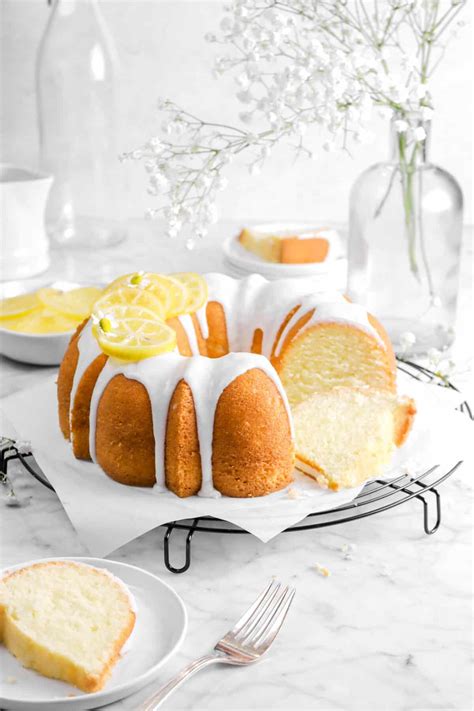 lemon-and-sour-cream-pound-cake-with-lemon-glaze image