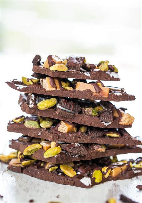 pistachio-salted-caramel-and-oreo-dark-chocolate-bark image