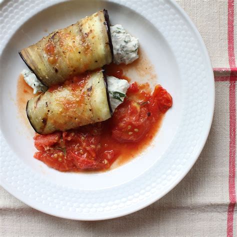 ricotta-stuffed-grilled-eggplant-with-grilled-tomato image