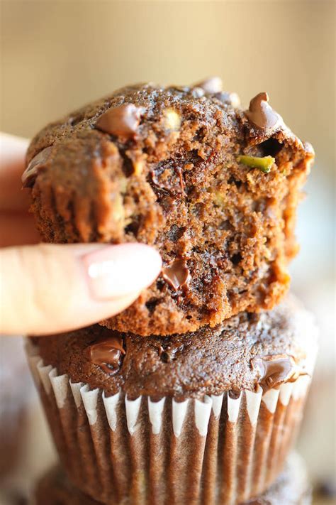 double-chocolate-chip-zucchini-muffins-damn-delicious image
