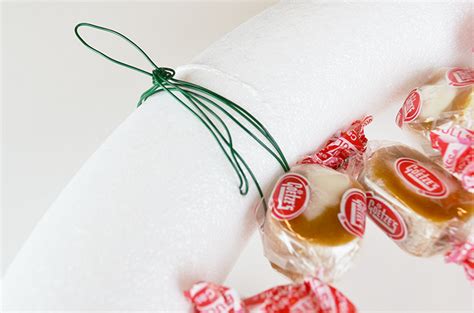 caramel-creams-candy-wreath-for-the-holidays image