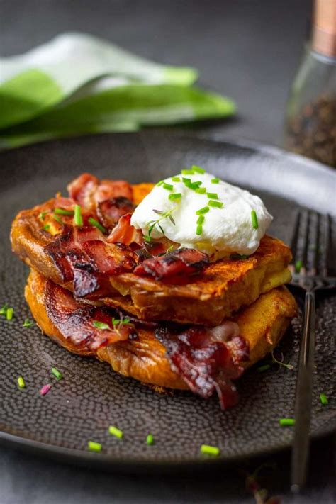 savoury-french-toast-with-bacon-and-eggs image