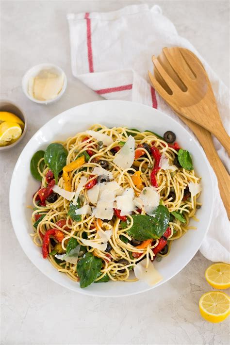 quick-and-easy-roasted-red-pepper-pasta-with-capers image