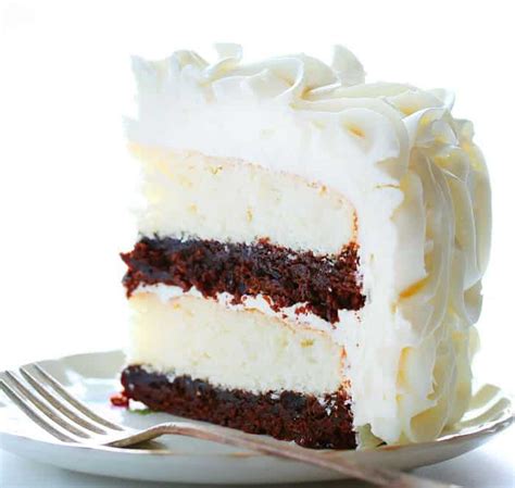 white-layer-cake-with-fudgy-brownie-i-am-baker image