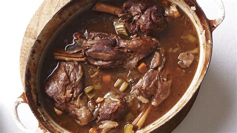 lamb-shanks-braised-in-red-wine-recipe-finecooking image