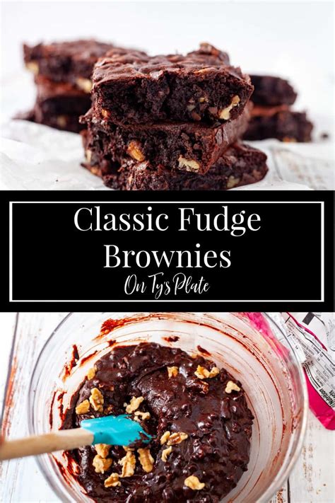 rich-and-chewy-classic-fudge-brownies-on-tys-plate image