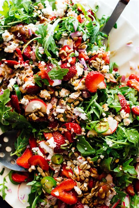 strawberry-arugula-salad-recipe-with-balsamic-vinaigrette image