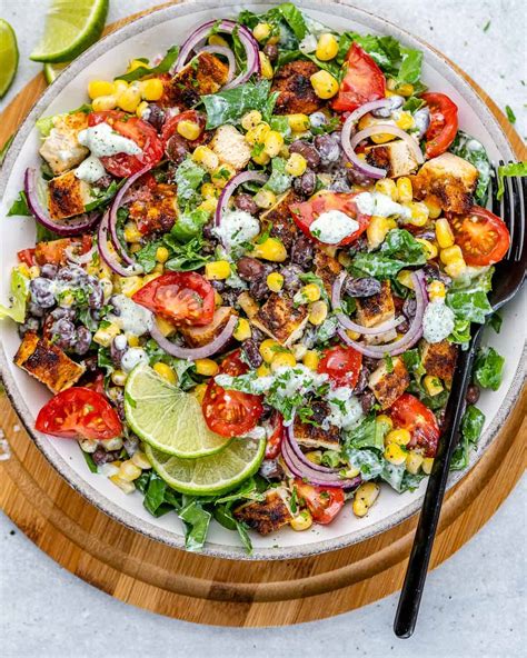 the-best-mexican-grilled-chicken-salad-healthy image