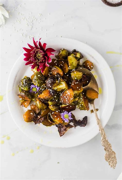 honey-soy-oven-roasted-brussels-sprouts-joyful image